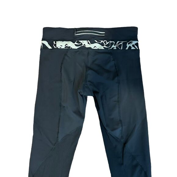 Lululemon Run Inspire II Crop Womens 6 Leggings Black Sparkle Reflective Workout - Picture 4 of 9